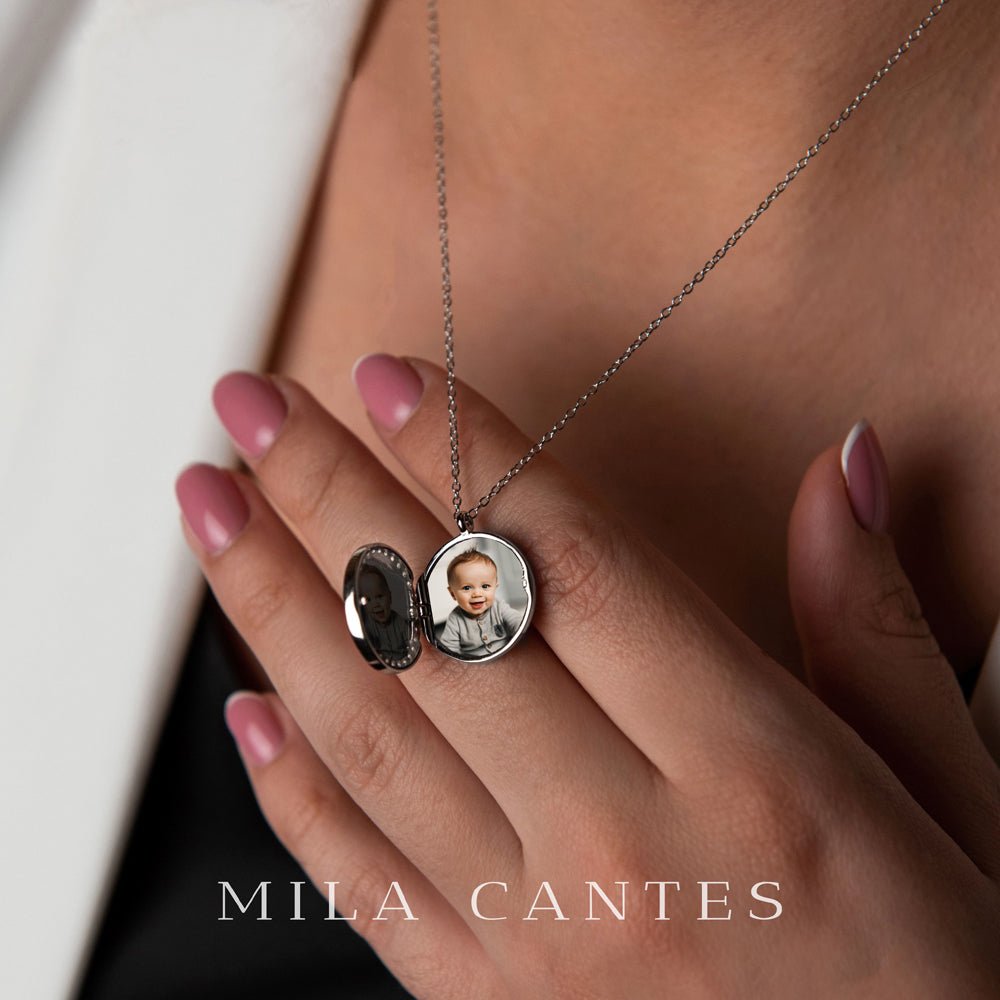 LUNA LOCKET | Baby Metrics | Sterling Silver - MILA CANTES